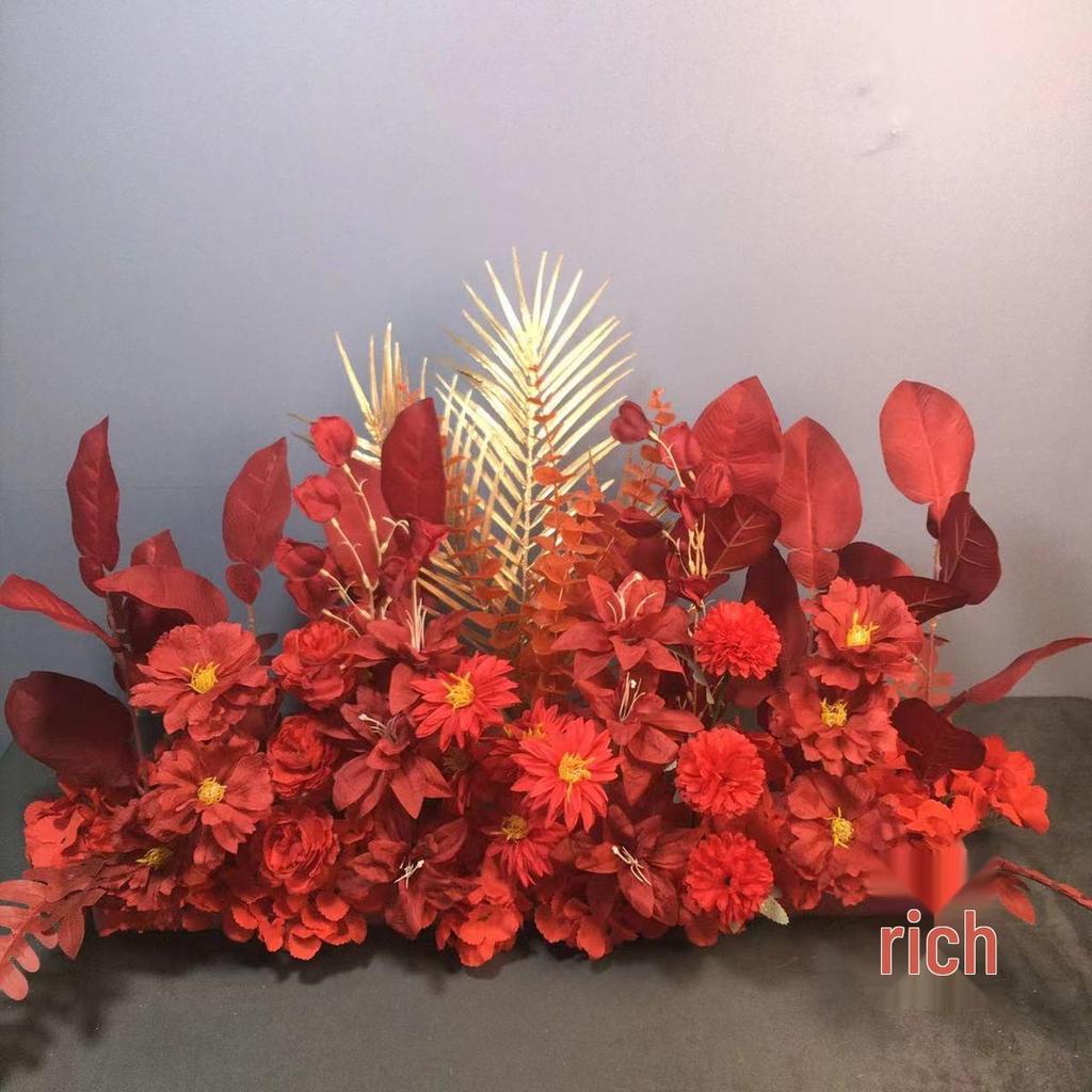 Large Silk Wedding Flower Set: Chinese T-Stage Aisle Decoration