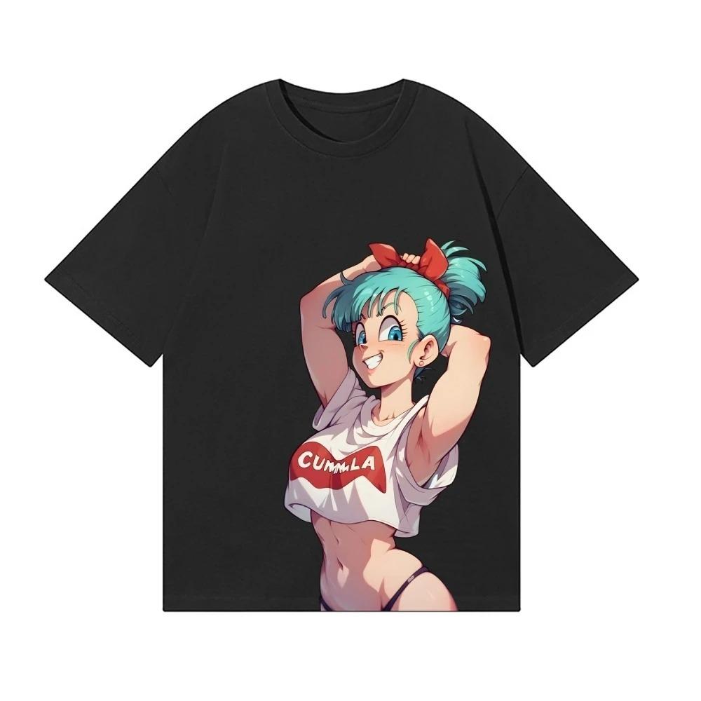 2026 Summer New T Shirt Dragon Ball Bulma Japanese Style Classic Tee High-quality Streetwear Men s Clothing Women Clothing 4XL