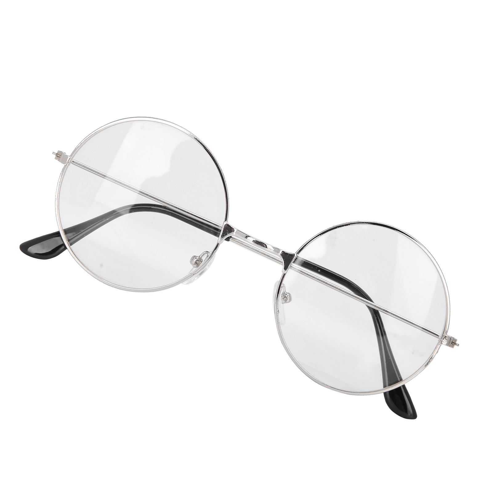 

Vintage Style Clear Lens Eyeglasses Unisex Men Women Metal Frame Glasses SpectaclesSilver серебряный