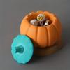 Halloween Series Pumpkin Storage Box Silicone Mold Plaster Candle Holder Jar Making Silicone Mould Handmade Flowerpot Resin