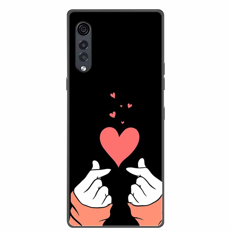 For LG Velvet Luxury Phone Case Black Soft Silicone TPU Back Cover for LGVelvet 5G Funda LMG910EMW Protector Capa Cartoon Coque