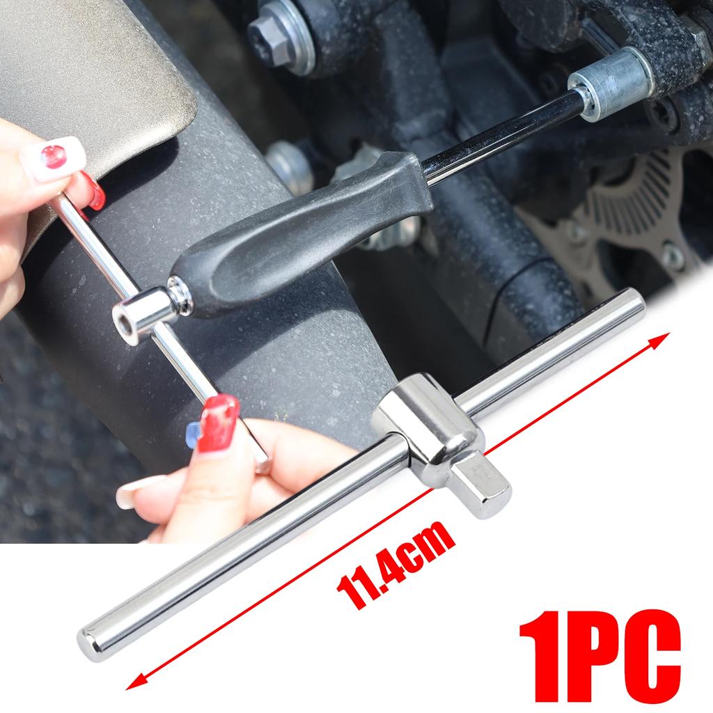 1/4 Small Square Rod Spinner Screwdriver Tip Multi-purpose Bottom Hole Connection 150 MM Spanner Handle  Holder Hand Tools