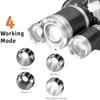 Powerful T6 LED Induction Headlamp USB Rechargeable Headlight Aluminium Alloy Outdoor Waterproof Head Lamp High Lumen Head Torch