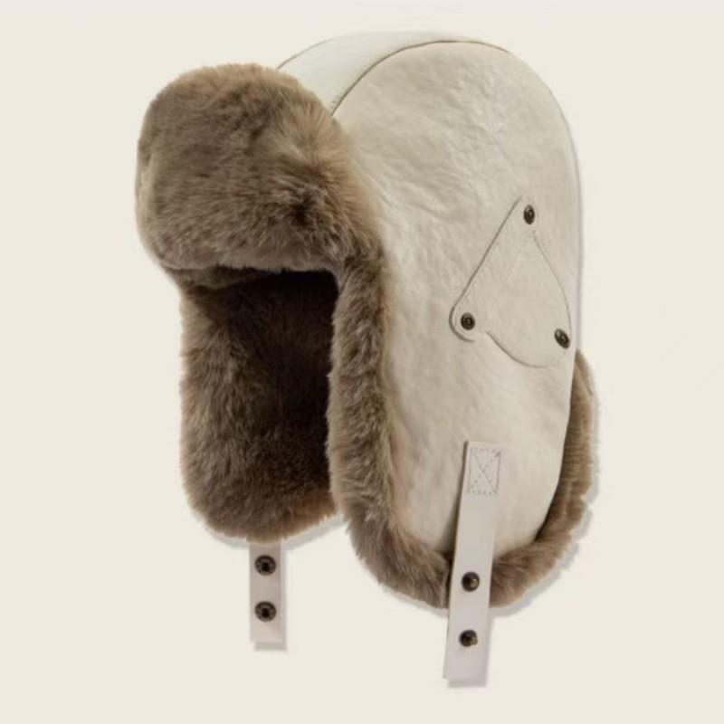 Winter Warm Fleece Lined Ear Protection Hat Men Women Outdoor Cycling Motorbike Windproof Thermal Cap