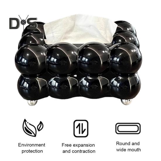 Tissue Box Storage Holder Large Capacity Spring Design Easy To Use Luxury Home Tissue Paper Organizer Desktop Decor