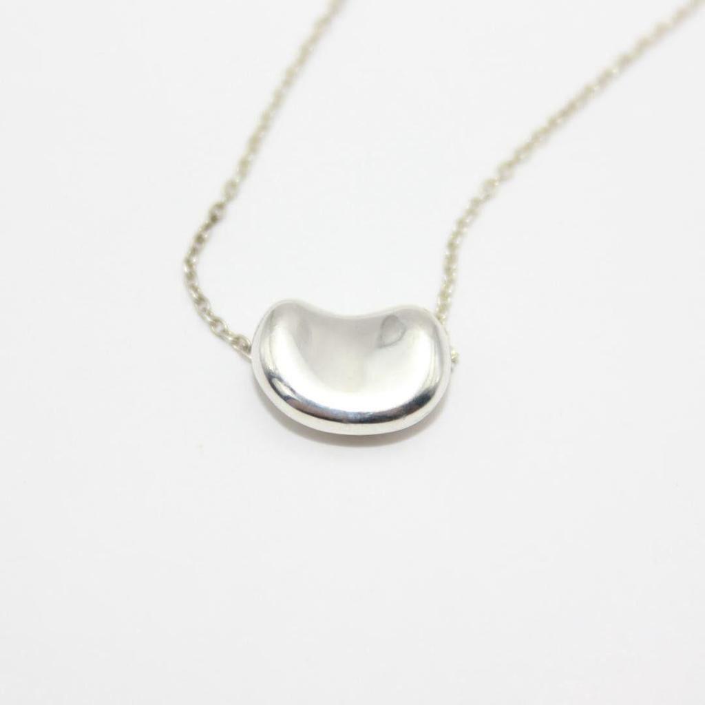 Used Beautiful Tiffany&Co. Tiffany Bean Silver Necklace 925