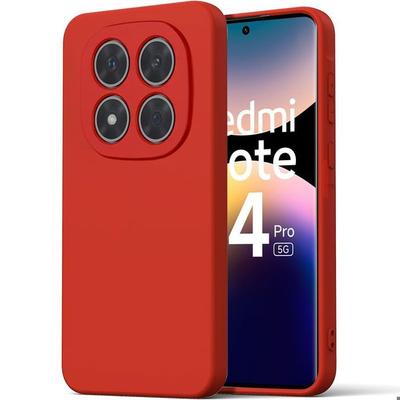 Case for Xiaomi Redmi Note 14 Pro 5G (not for 4G), Red Liquid Silicone - EFConnection®