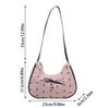 Trendy Pink White Shoulder Bag Large Capacity Casual Tote Bag Bowknot Satchels Bag Teenage Girls