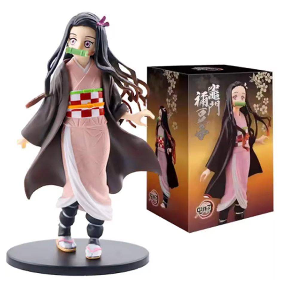 Anime Kimetsu No Yaiba Figure Kamado Tanjirou Action Figure Agatsuma Zenitsu Nezuko Warrior Pvc Model Toys