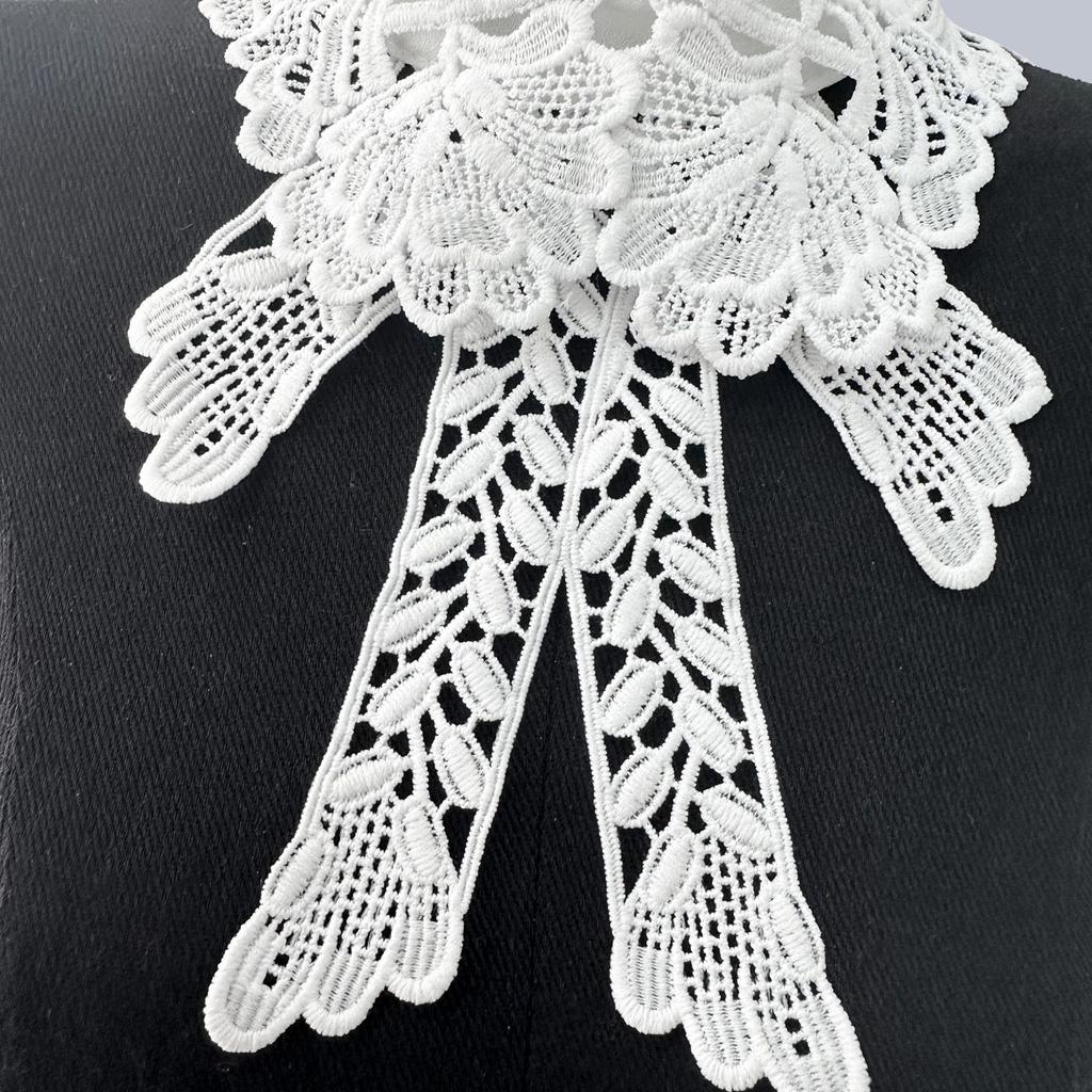 Bow Tie Lace Fake Shirt Collar Women'S Versatile Base Fashion Temperament Modified Beautiful Neck Lace Fake Collar