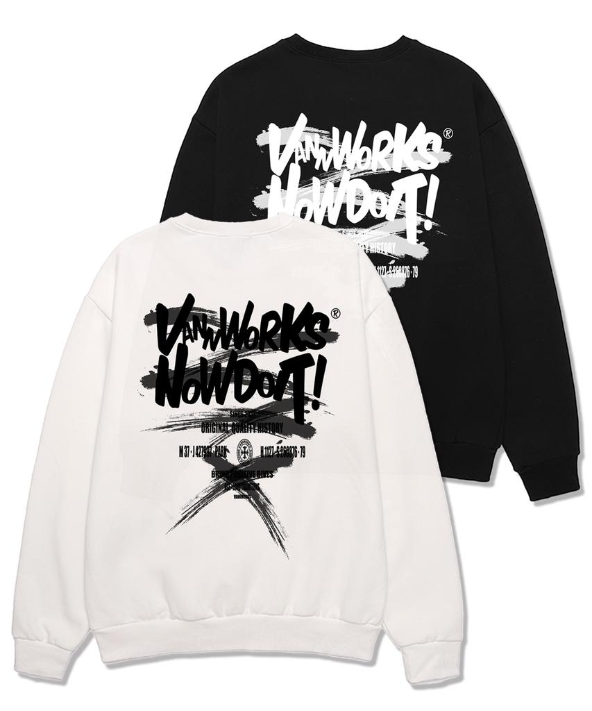 VANNWORKS Do It Painting Oversized Sweatshirt (Vls0091) White