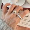 Hollow Daisy Openwork Ring for Women - Sweet Gold & Silver Contrast, Fresh Ins Style Index Finger Ring