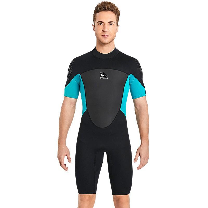 Pánský potápěčský oblek 2mm Jednodílný Krátký rukáv Tepelný Surfing Snorkeling Odolný proti chladu Plavecké spodní prádlo