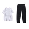 Li Ning Basketball Series Regular Round Neck Short Sleeve T-Shirt Breathable Quick-Dry Logo Long Pants Casual Sports Suit AHSUA27-1+AYKU691-1