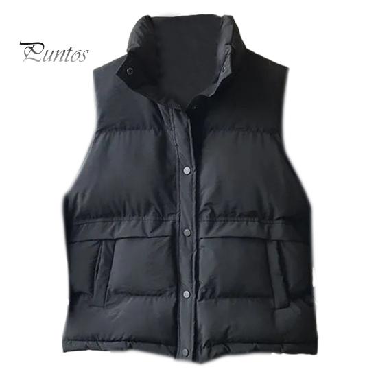 

Женский зимний жилет, пальто с воротником-стойкой, однотонный, застежка на пуговицы, без рукавов, утепленный, толстый, короткий, ветрозащитный, теплый, женский жилет S чёрный