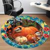 1pc Autumn Pumpkins Chair Carpet for Office Non-Slip, Machine Washable Rug for Office, Room - Holiday Decor, Machine Made yy251016157