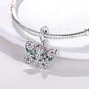 Charms Bead Copper Pink Butterfly Luminous Firefly Dangle Fit Bracelet Necklace Diy Jewelry