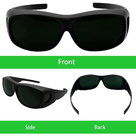 Laser Safety Glasses for IPL Pulsed Light Hair Removal, Beauty Therapy, IR 5.0 Welding Safety Glasses, Tanning Bed glasses Eye Protection with Case