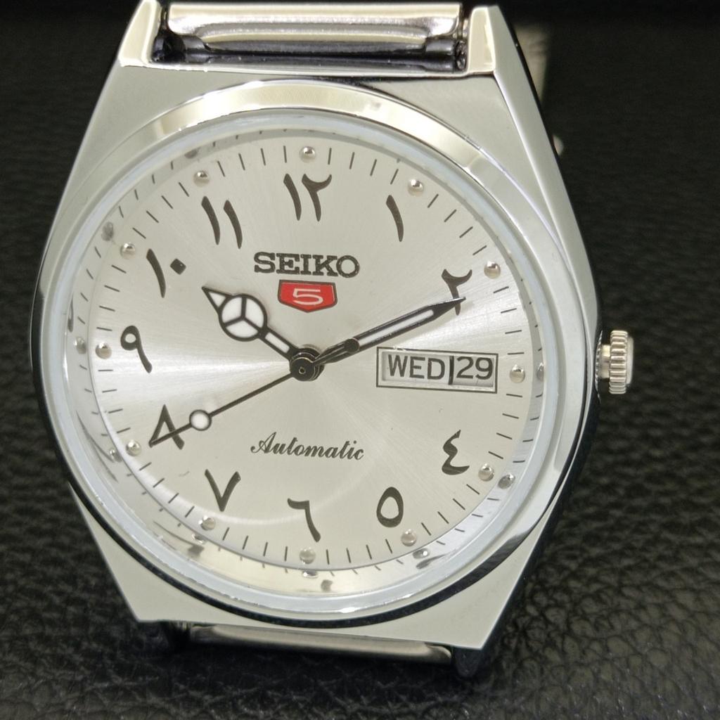 REFURBISHED VINTAGE SEIKO 5 AUTOMATIC 6309A JAPAN MENS SILVER WATCH A441395-5 Sk-a441395