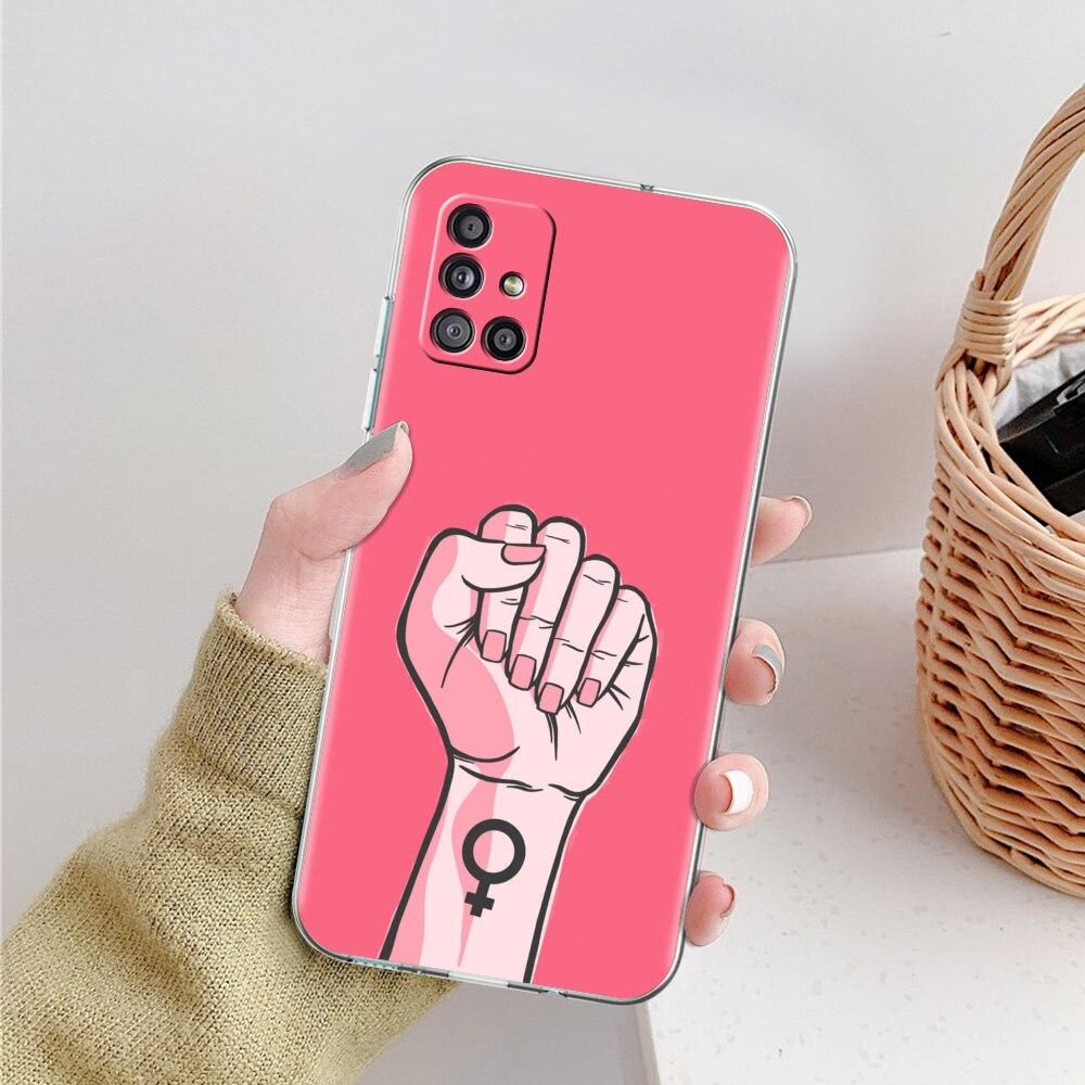 Feministische Feminismus-Telefonhülle für Samsung Galaxy A51 A71 A21S A12 A11 A31 A41 A52 A32 5G A72 A01 A02S Silikon Klar Soft Cover