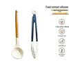 Silicone Spatula & Ladle Set with Wooden Handle for Home and Baby Food Preparation - High Quality, Stylish Design