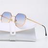 Summer UV Protection Sunglasses Fashion Polygon Sun Glasses for Women Men Trendy Classic Metal Frame Shades Eyewear