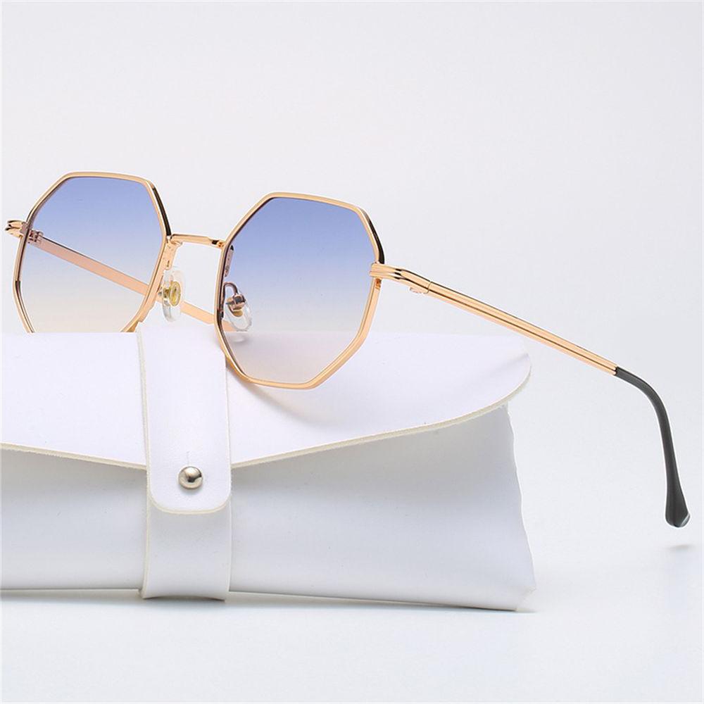 Summer UV Protection Sunglasses Fashion Polygon Sun Glasses for Women Men Trendy Classic Metal Frame Shades Eyewear