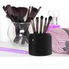 Portable Makeup Brush Case Organizer with Lid - Storage Bucket, 20.10x13.20x13.20CM, Black