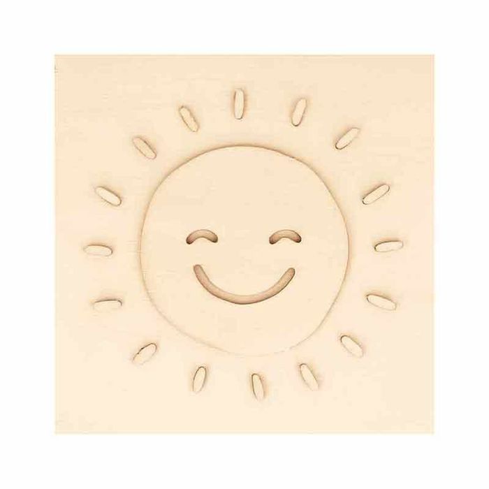 Frames - Sunshine - 15x15 Cm - Light Wood - Mixed - Children