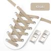 No Tie Shoelaces for Sneakers Flat Shoe Laces Elastic Metal Lock Convenient Personality Lazy Shoelace Rubber Band 1 Pair