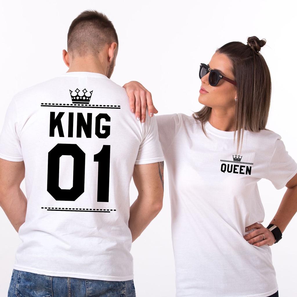 Stylisches T-Shirt mit Nummern-Kronen-Print für Damen und Herren, perfekt für legere Sommerkleidung