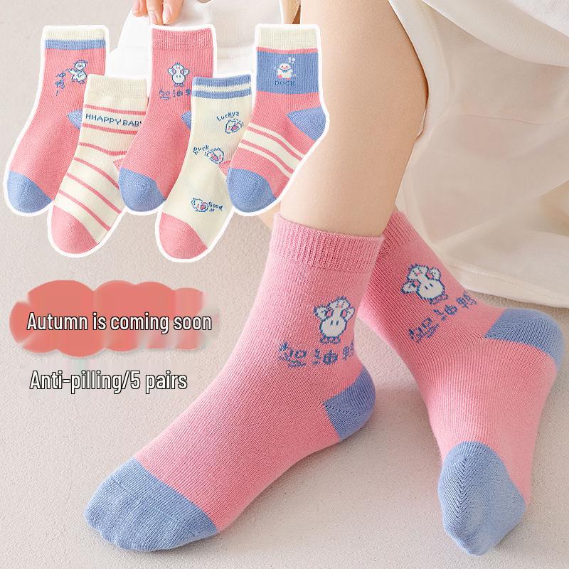 Children's Cartoon Mid-Calf Socks - Multiple Styles, For Boys, Girls, and Babies, Perfect for Autumn/Winter Sports and Students