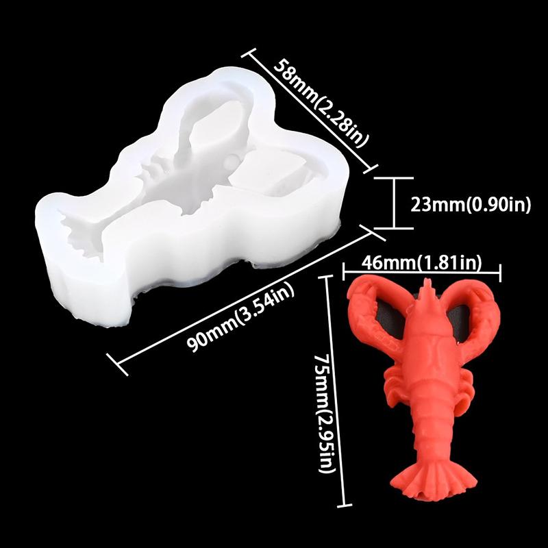 תבנית סיליקון לעוגה שוקולד בצורת דג קוי לובסטר ג'לי בעבודת יד סוכרייה למאפה ביתי כלי אפייה למטבח