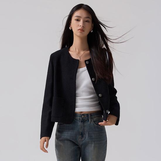 

SpaO Women s Tweed Jacket SPJKF49W01 M