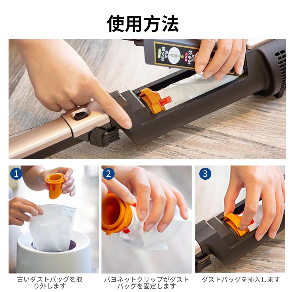 Iris Ohyama Vacuum Cleaner Paper Packs FDPAG1414 for Stick Vacuum Antibacterial and for and (25-Pack) Cleaners, Odor-Resistant, Consumables, IC-SLDC1,