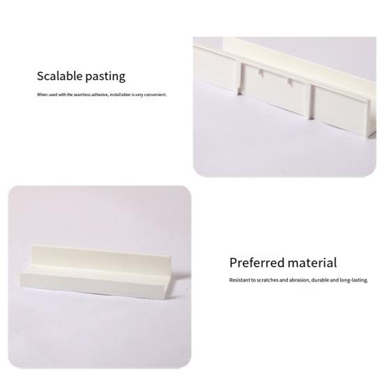 Shower Caddy Wall Mounted Plastic Floating Shelves No Drill Bathroom Storage Organizer for Bathroom Kitchen Living Room