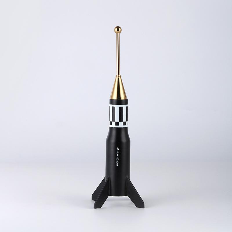 Creative Light Luxury Rocket Aviation Model Crafts Ornaments Sales Office Model Room Children's Room Bookcase Living Room Accessories