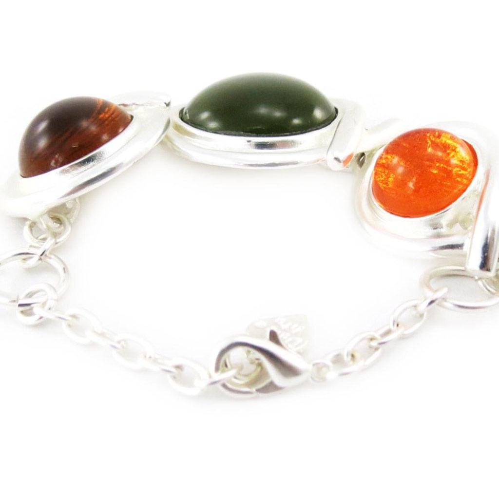 Dolce Vita [J3383] - Orangegrünes Designer-Armband „Dragibus“.