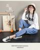 Maternity Stretch Straight-Leg Jeans: Loose Fit, Plus Size, Spring/Autumn Style