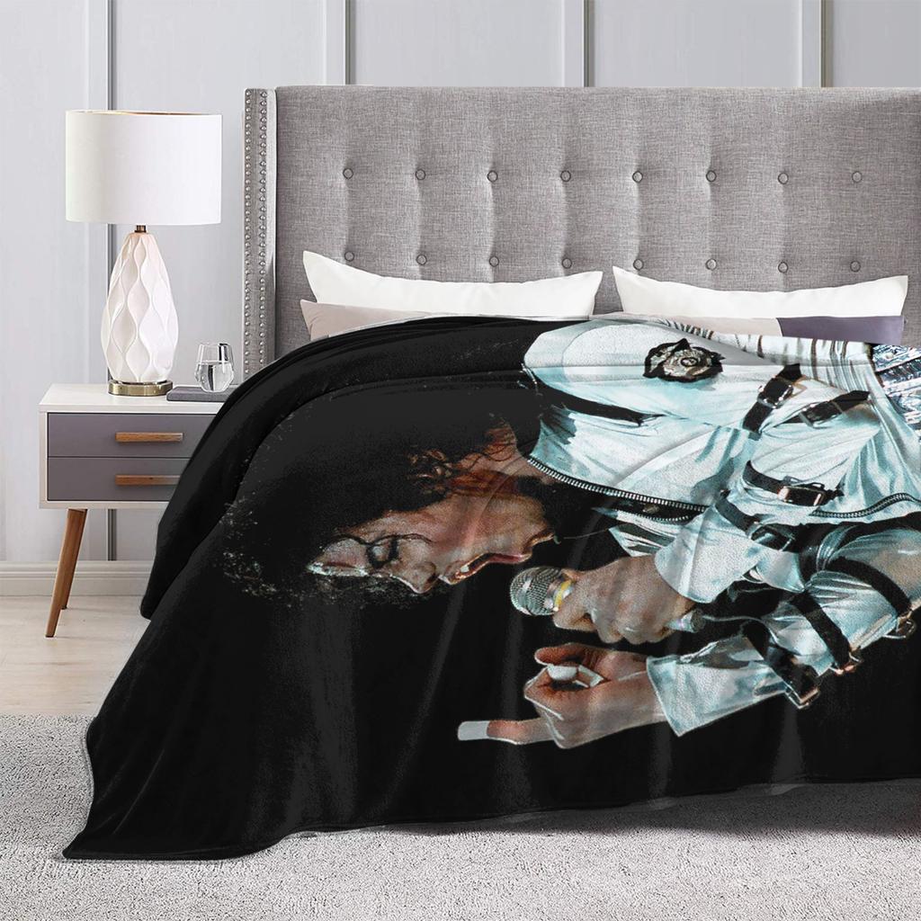 MJ Pop King Blankets Flannel Decoration Breathable Super Warm Throw Blanket for Sofa Bedroom Rug Piece
