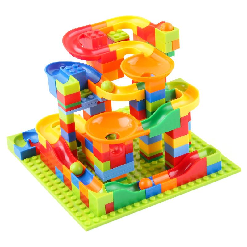Children'S Changeable Slide Assembly Building Block Ball Building Block Track 1668Pcs Particle Slide Park Building Toys