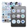 50Pcs Light Color Snowflake Stickers – Waterproof Christmas Decals for Notebook, Electric Bike