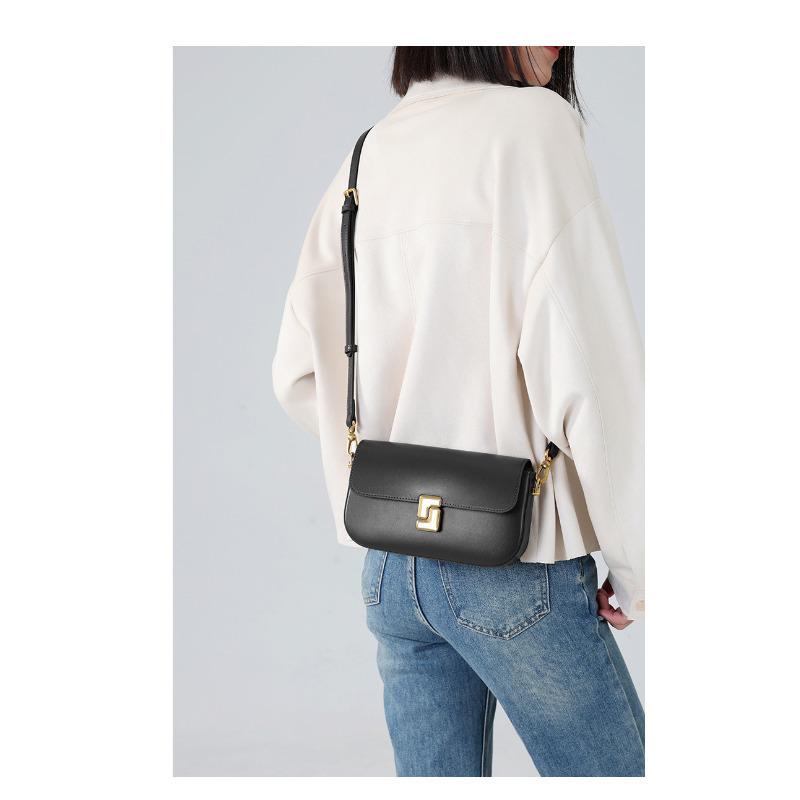 Genuine Leather Shoulder Bag for Women 2026 New Style Fashion Handbag Luxury Small Square Bag Commuter Crossbody Purse