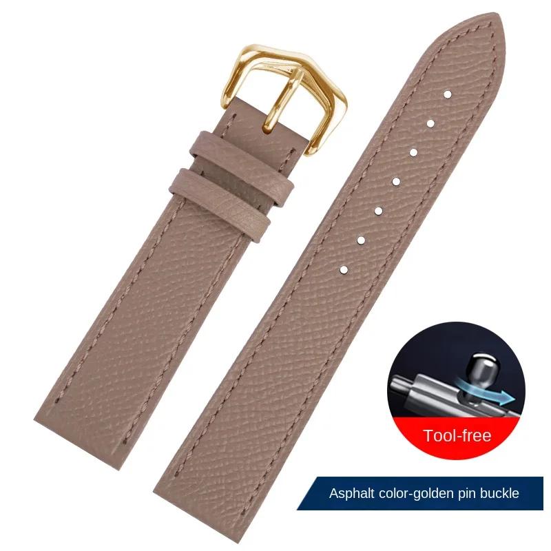 Suitable for Cartie Tank London Solo Key Dumont Watch Strap Men's Genuine Leather Women 14 16 18 20 Wrist Strap Accessories