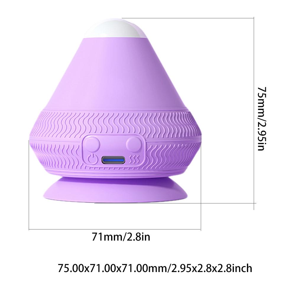 Massage Ball with Heat with Suction Cup Electric Vibrating Massage Ball Rechargeable Myofascial Release Tool for Neck Waist Back