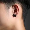 THE BLING KING Butterfly Stud Earring 925 Sterling Silver Earring Paved Black Cubic Zirconia Men Women Fashion Hiphop Jewelry