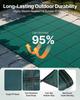 Pool Safety Cover Fits 20x40ft Rectangle Inground Pools, Safety Pool Cover with Drainage Holes, Mesh Solid Pool Cover for Swimming Pool, Winter Safety