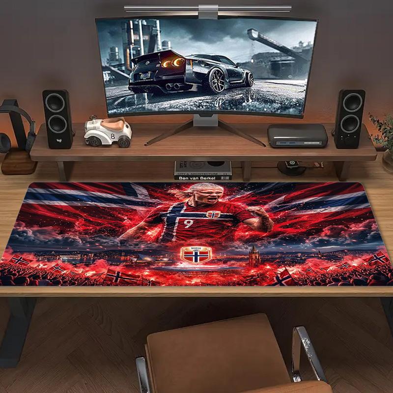 Erling Haaland Color Mouse Pad Large Gaming Table Cushion Non-slip Laptop Tablet Big Mousepad XXL Mat Mini PC Playmat With Lock Edge