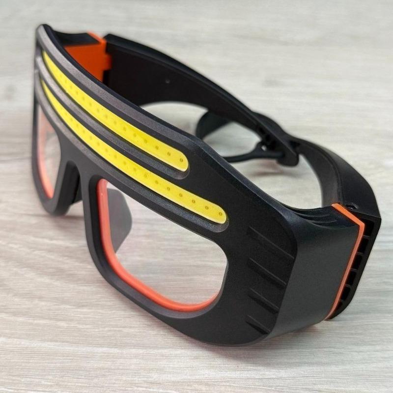 Multi Function 2 in 1 Glasses Goggle Light USB Type-C Rechargeable Touch Control Headlamp Compact Repair Work Emergency Lamp Hiking