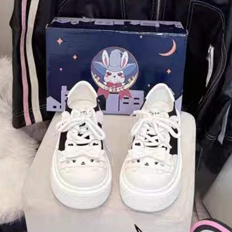 

Милый дом Яби сыр кролик круглый платформа холст лоферы женские лолита милая лолита кеды 40